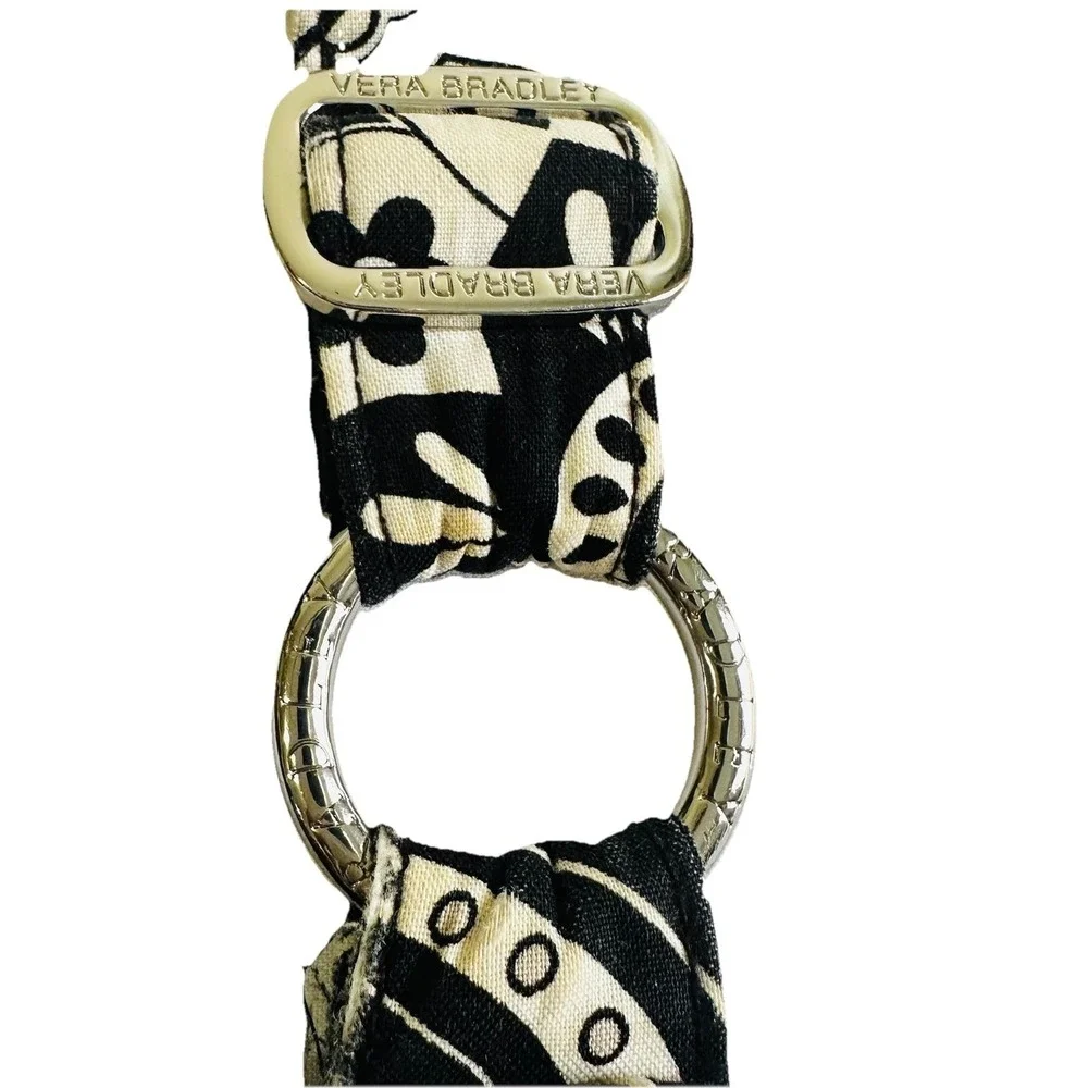 Vera‎ Bradley Hipster Crossbody Bag Medium Black White Night and Day Paisley
